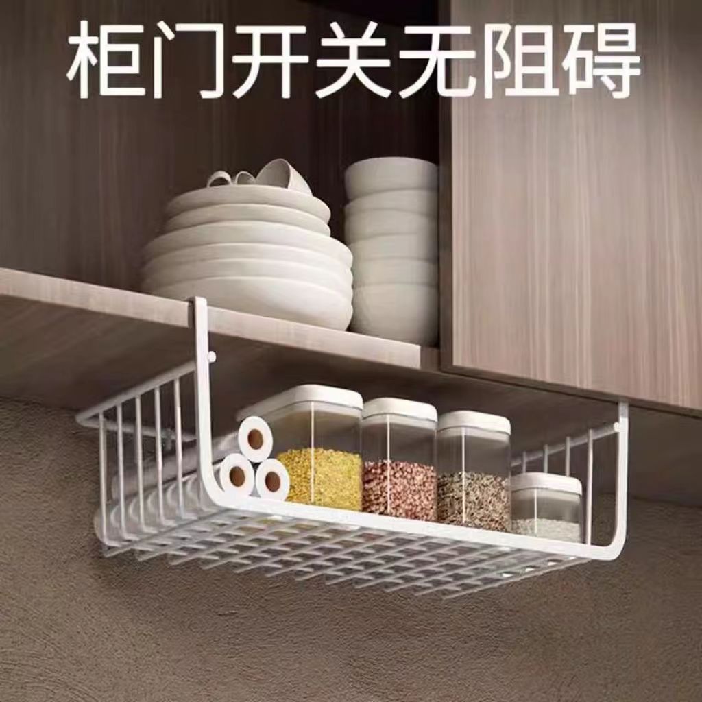 宿舍置物架桌面下挂篮厨房吊柜分层悬挂式置物架内衣内裤桌下学生