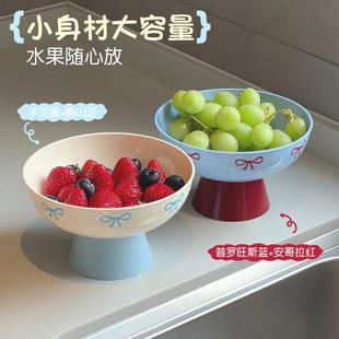 多巴胺果盘高端精致高颜值可沥水茶几家用分层水果零食盘 2025新款