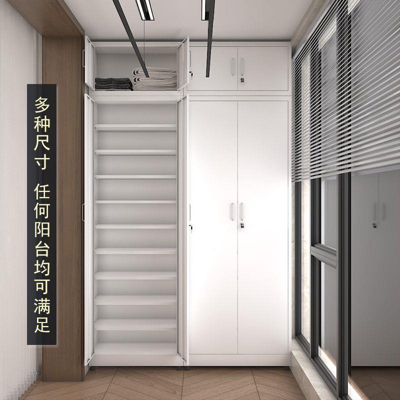 入户门鞋柜走廊带锁防盗杂物柜玄关大容量铁皮柜
