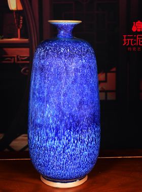 禹州钧瓷玩泥堂艺术馆全手工花瓶