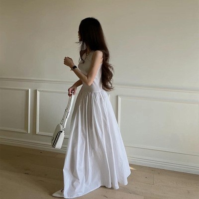 小清新纯色韩系风松紧腰韩国百搭