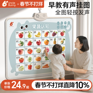 早教有声挂图婴幼儿童启蒙点读发声宝宝学说话认知墙贴一岁玩具书