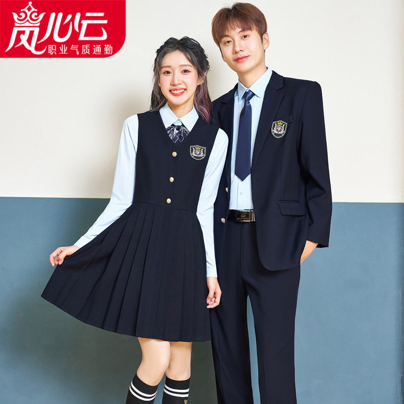 学院风套装女2025新款秋季小个子气质校园西服穿搭jk制服西装套裙