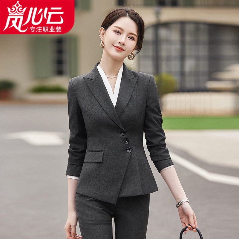 高级感职业西装西服正装女套装长袖工作服春秋气质女神范高端3015
