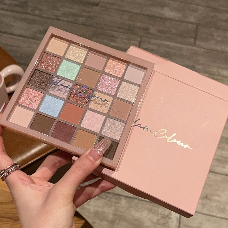 魔法色彩25色眼影盘日常百搭湖岸淡彩眼影盘珠光亮片 学生ins少女