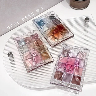 戈戈小熊水波漾彩眼影盘柔腻粉嫩多色眼影修容细腻显色日常通勤女