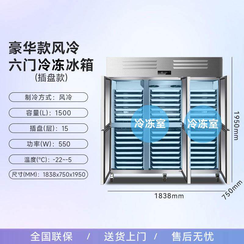 式商用门冰/品能箱四六插盘冰箱冷藏冷冻双温大门容量立式冰柜