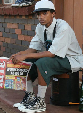 OLDSCHOOL美式经典奇卡诺街头滑板宽松大直筒迪克斯短裤42283男女