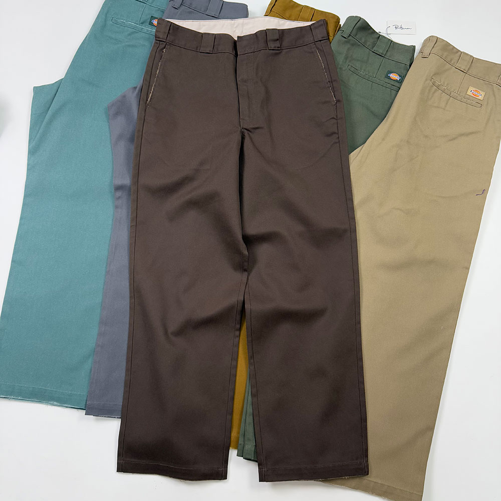 RHC x dickies日线联名美式经典做旧磨烂宽松直筒潮街头工装长裤