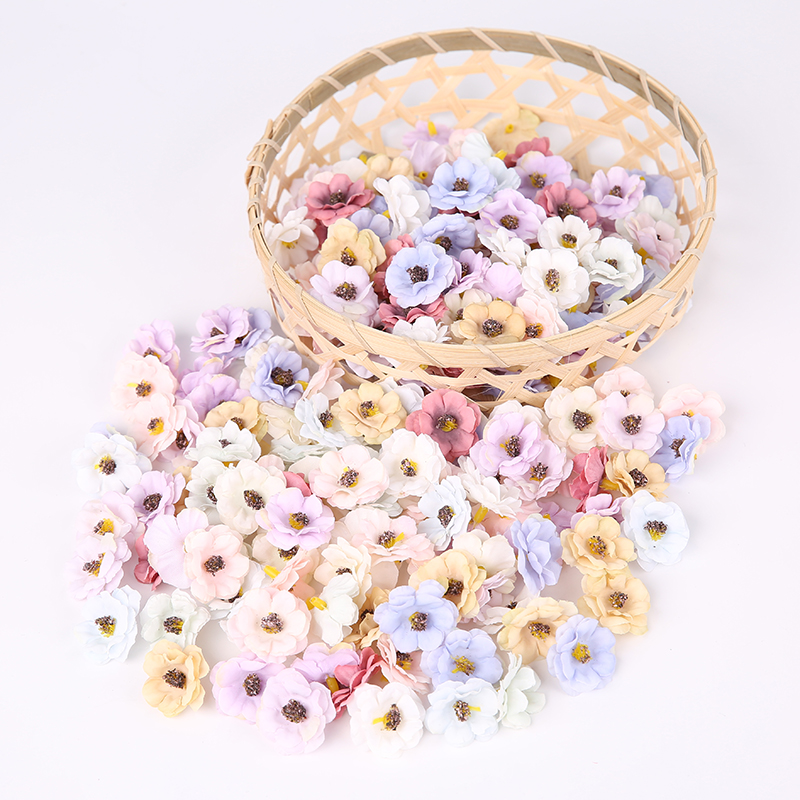 diy手作素绢花礼盒点缀花装