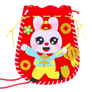 马年福袋挂件幼儿园不织布儿童手工diy材料包2026年新款春节过年