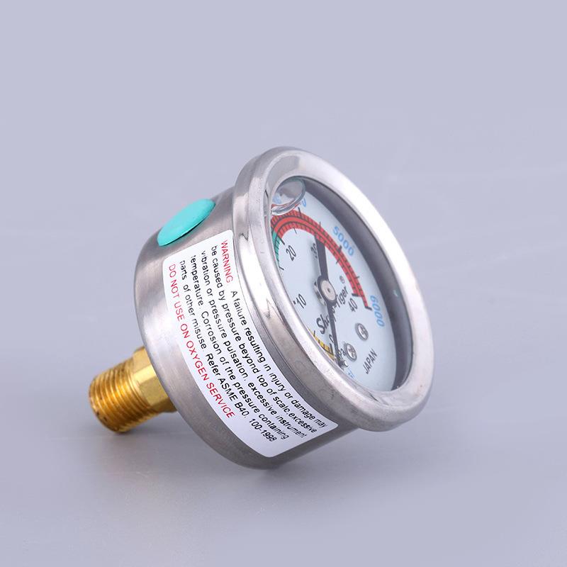 40mpa压力表30mpa气机配件夜光显示充油勇士气泵通用防震