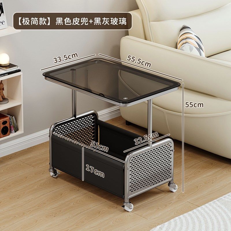 沙发边几可移动茶几客厅家用玻璃茶桌边柜小推车床头置物架子带轮,办公设备/耗材/相关服务,办公线材,淘宝优惠券,粉丝福利购,淘宝优惠卷