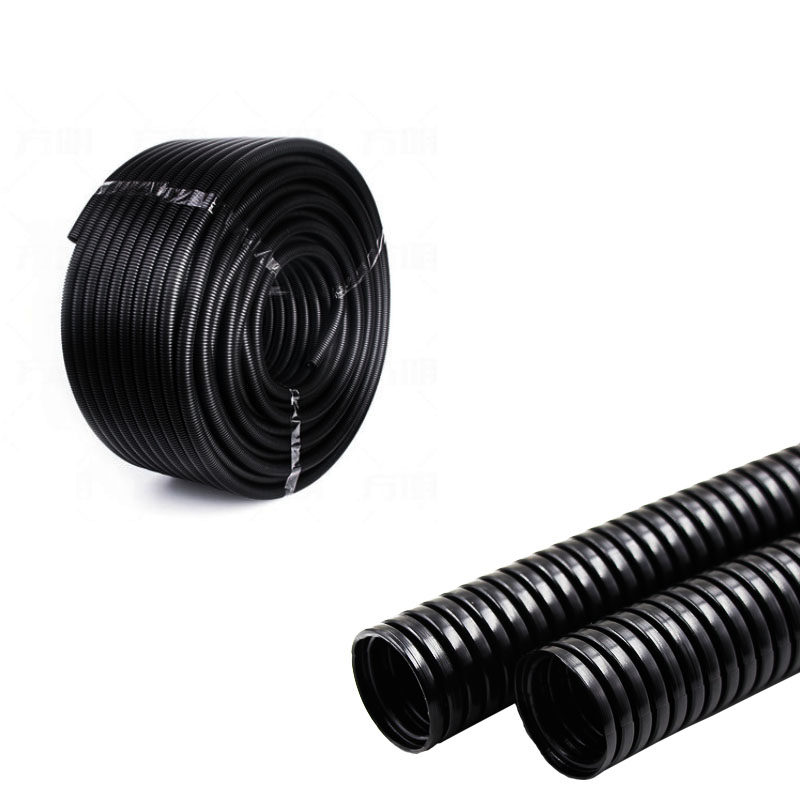 加厚PA尼龙波纹管软管PP阻燃塑料螺纹电线保护浪管护套线束可开口