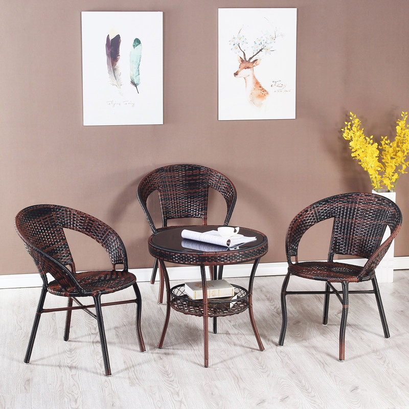 阳台桌椅藤椅三件套小桌子茶几组合户外休闲靠背椅现代咖啡厅椅子,办公设备/耗材/相关服务,办公线材,淘宝优惠券,粉丝福利购,淘宝优惠卷