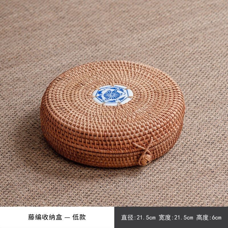 藤编收纳盒旅行茶具便携收纳存储箱家用日式整理篮储物筐有盖子,搬运/仓储/物流设备,机械式停车设备（立体停车库）,淘宝优惠券,粉丝福利购,淘宝优惠卷