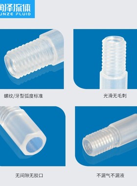 【润泽】PP塑料倒锥接头1/4-28多通阀M6硬管卡套管接头B-616 624