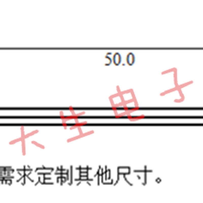 MF52D 100K 1% 3950NTC热敏电阻带黑线22MM MF52D104F3950 负温度