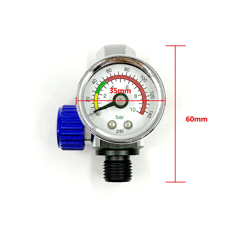 喷漆枪调压表数显气压调节阀过滤器稳压表喷枪通用枪尾压力表