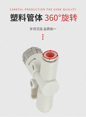 新款SMC型管道节流阀AS1002F-04A/06A AS2052F-08A直通调速接头