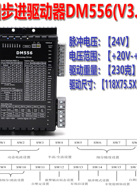 雷赛开环两相步进驱动器DM422C DM432S DM556 MA860C(V2.0)(V3.0)
