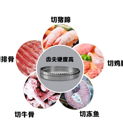 QG250型切骨机锯条割断牛羊猪骨冷冻肉j130电据条120进口锯片1650