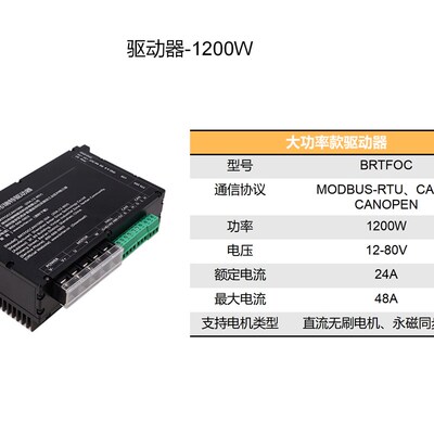 直流无刷电机驱动器FOC驱动板布瑞特RS485通信控制无刷电机驱动器