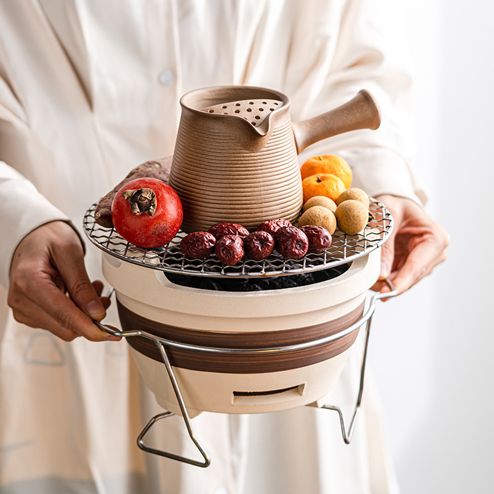 围炉煮茶炉套装家用烤火炉