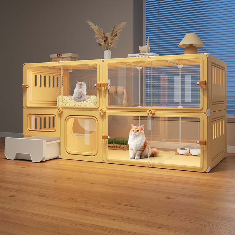 全景猫别墅超大自由空间家用室内猫窝猫厕所一体四季通用专用猫笼