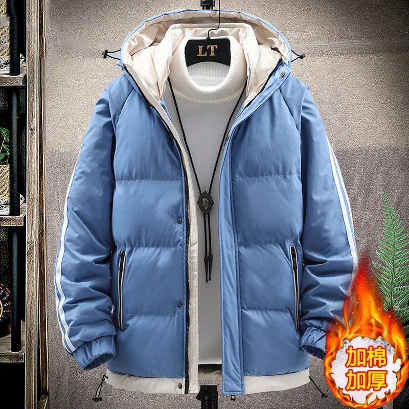 新款羽绒棉衣男士外套冬季连帽棉服加厚保暖舒适男装棉服