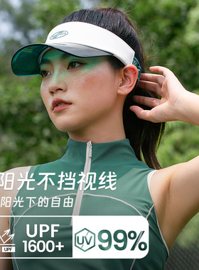 FIZZCOCO夏季新款运动网球帽跑步防晒抗UV空顶帽女透气可调节帽子