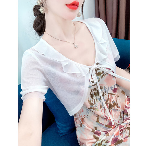 针织衫女夏季薄款外搭开衫上衣