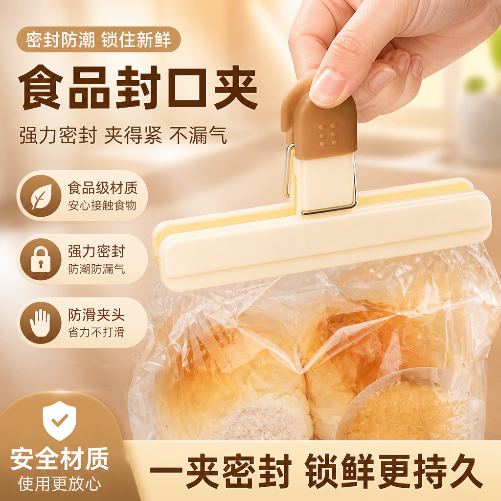 食品封口夹塑料袋防潮密封收纳