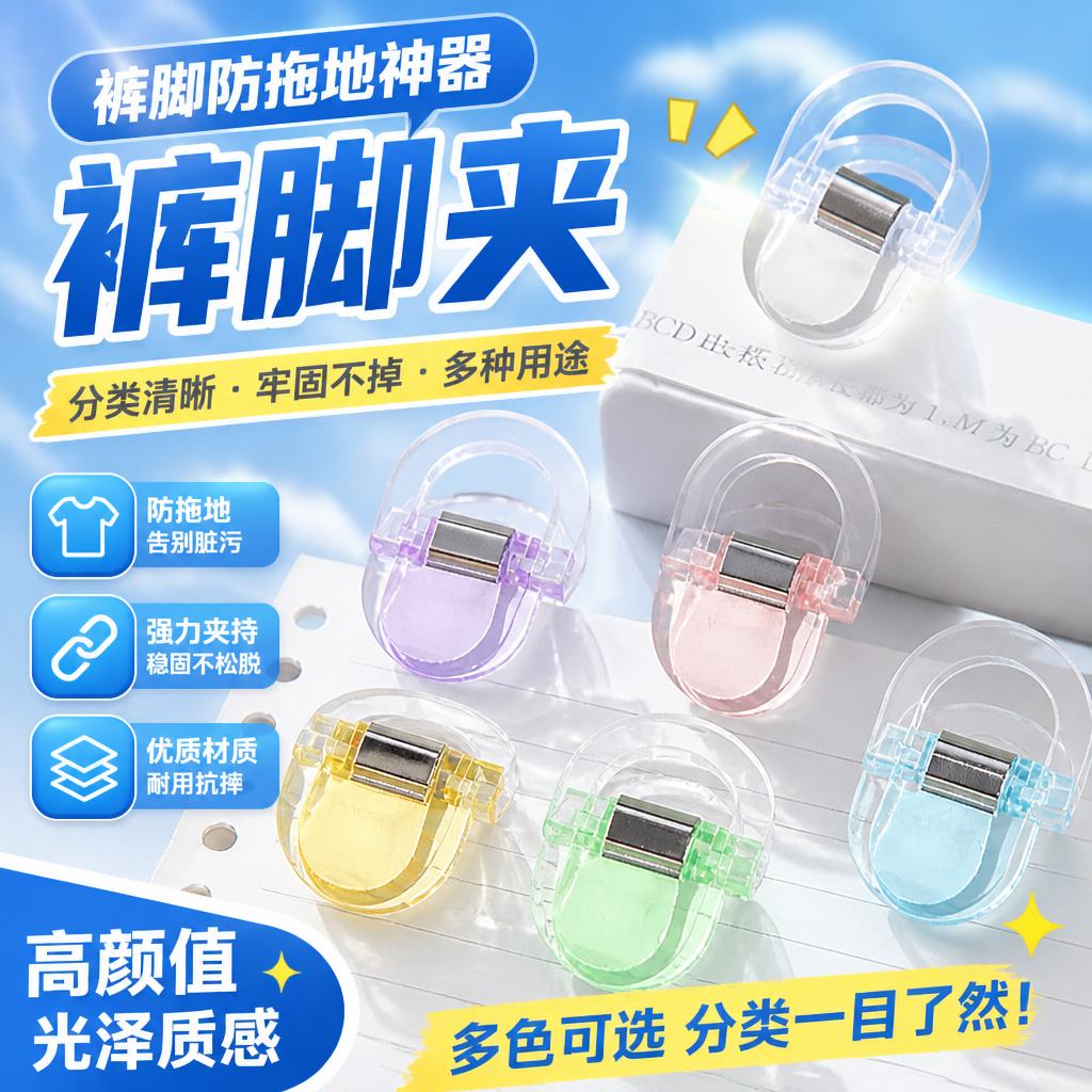 防拖地隐形无痕裤脚挽边扣
