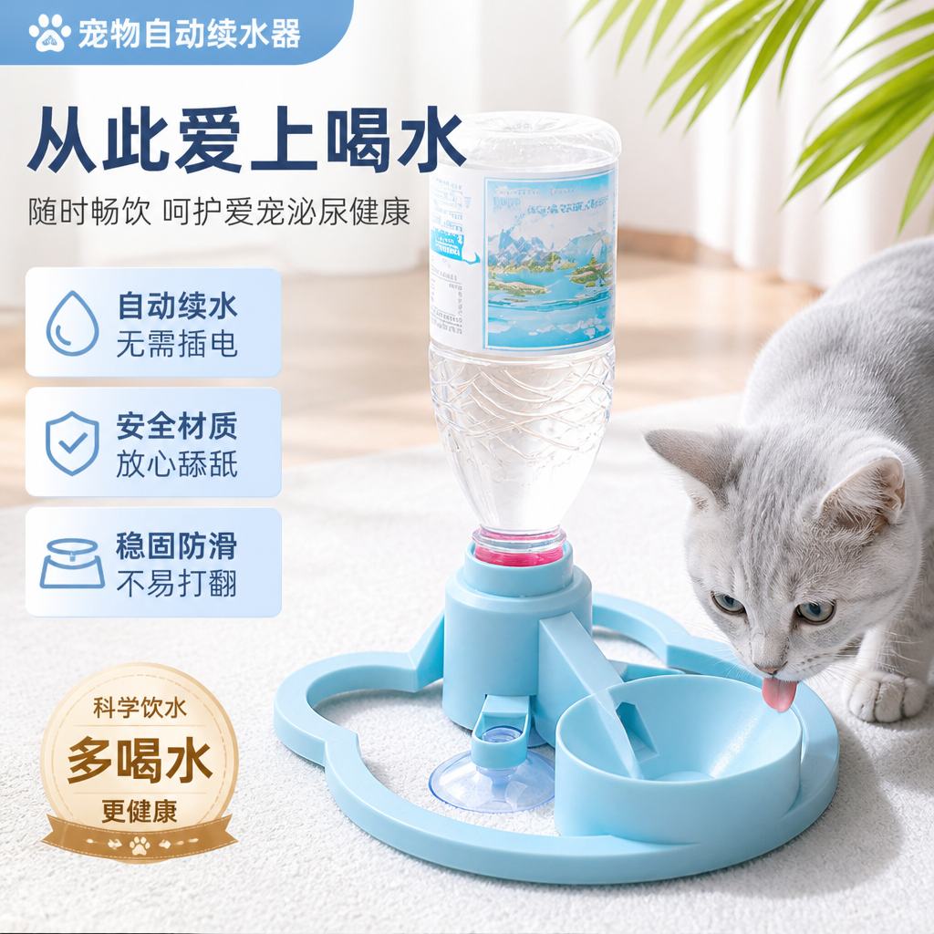 猫咪不插电自动饮水器送全套