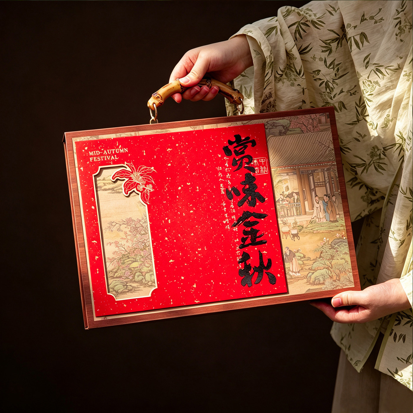 月饼礼盒2026新款中秋节礼盒空盒礼品盒8粒6粒盒子冰皮手提包装盒