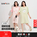 新款 三福睡裙2025夏季 可爱印花柔软睡衣宽松抗菌家居服女495670