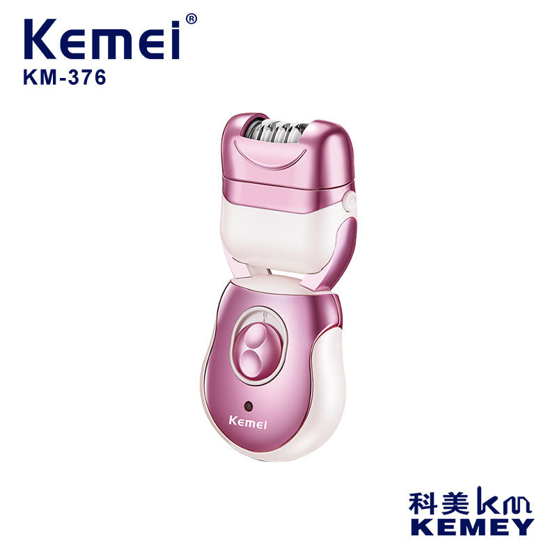 跨境科美脱毛器kemei拔毛剃毛磨脚器三合一KM-376全身水洗剃毛器