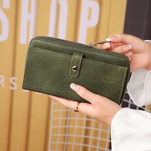 女士钱包2023新款大容量长款皮夹韩版拉链钱夹时尚小包手包手拿包