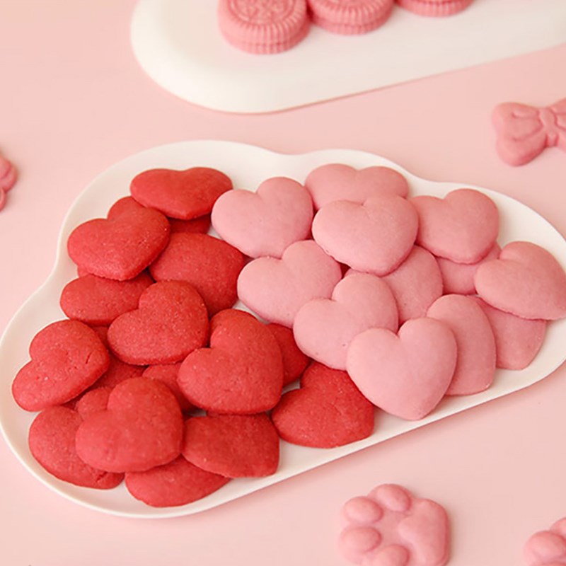 樱花饼干 干蛋糕装饰粉色桃s花爱心巧克力小饼干 干纸杯甜品烘焙