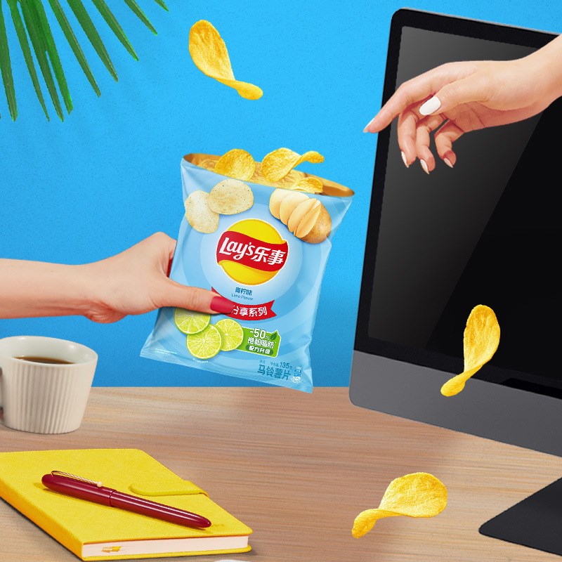 海苔味薯片岩烧135g/袋u混合口味海苔零食小吃分享超大包袋装包邮