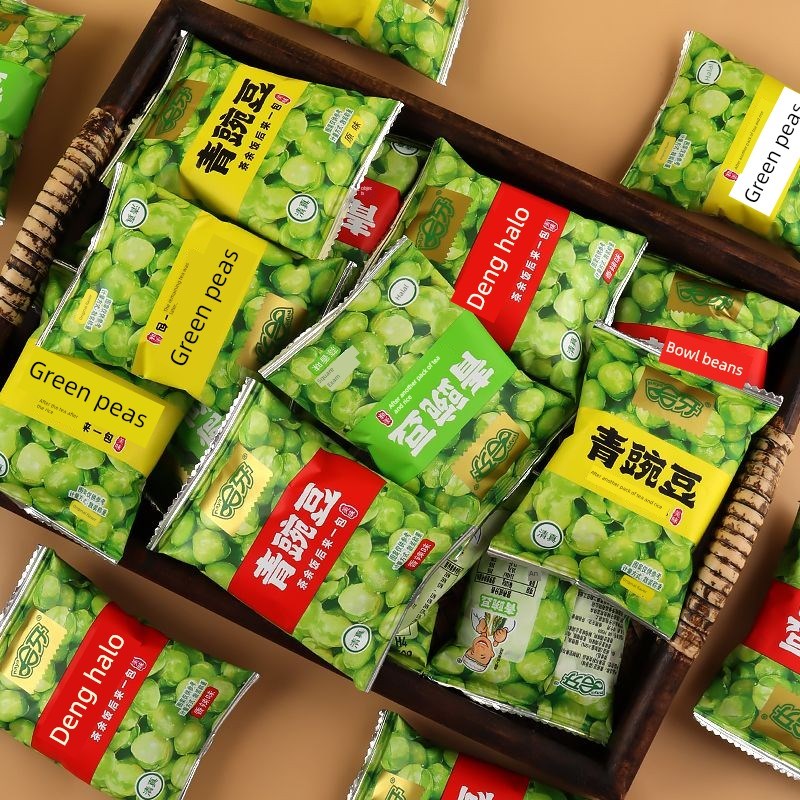 清真豌豆黄金油炸干货蒜香麻辣脆炒E青豆粒小包装休闲零美食品回