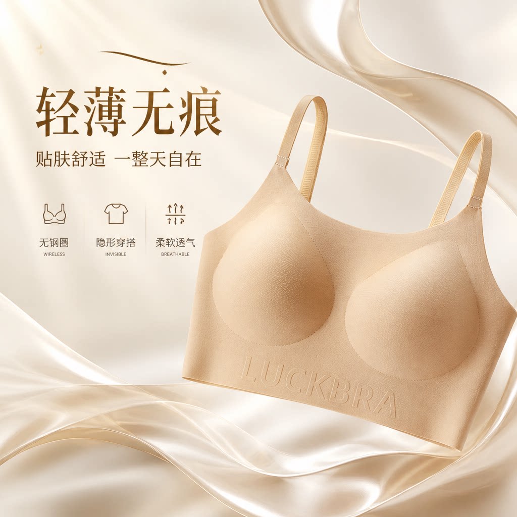 特调无痕隐形肤色固定杯美背文胸