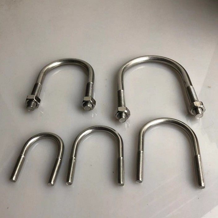 04不锈钢u型螺丝u型卡管子固定夹卡4分管6分1寸1.2寸4寸
