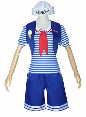 万圣节Stranger Things怪奇物语3cospiay服冰淇淋店员服装现货