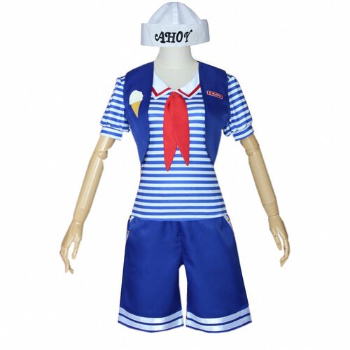 万圣节Stranger Things怪奇物语3cospiay服冰淇淋店员服装现货
