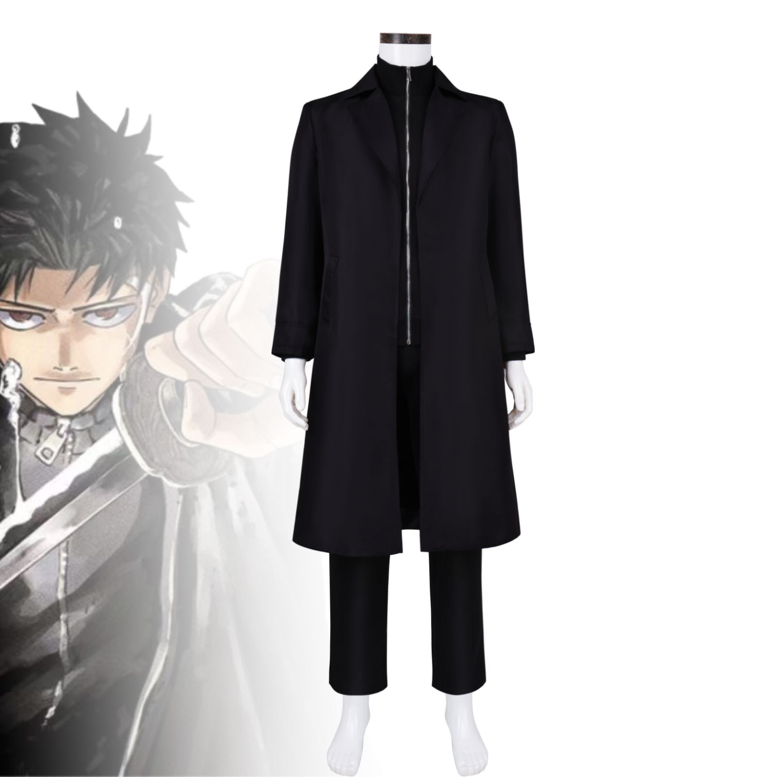 神乐钵六平千矿cos服漫展二次元动漫角色扮演风衣三件套男cosplay