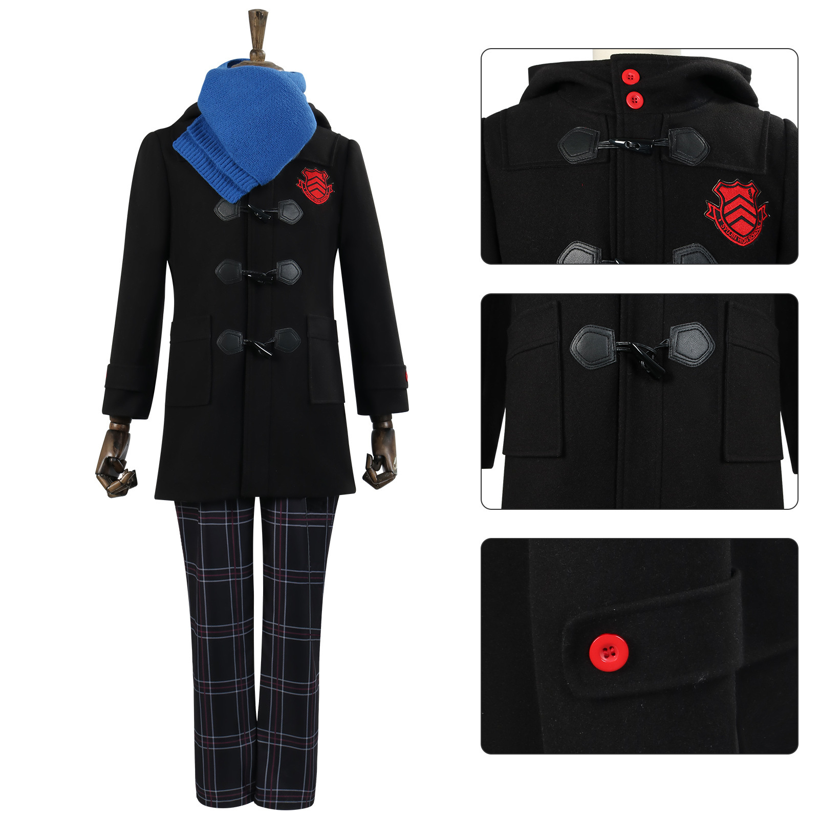 漫路人女神异闻录P5cos服雨宫莲冬装cosplay服装二次元动漫服装