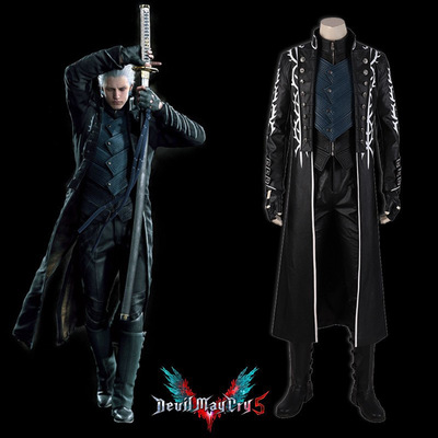 Devil May Cry 鬼泣5COS维吉尔风衣全套cosplay服装男