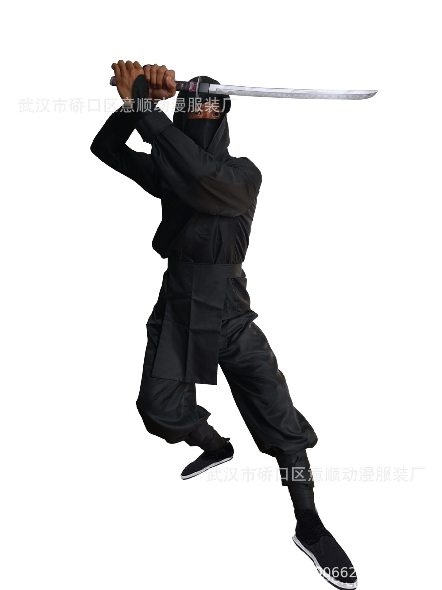 黑忍者服装成人制服套装日本武士角色扮演万圣节服装